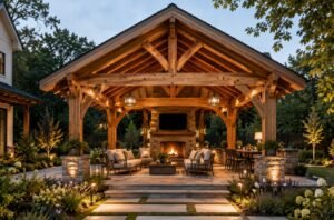 How a Heavy Timber Pavilion Can Become the Centrepiece of Your Backyard